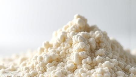 Close up of high protein white flour texture